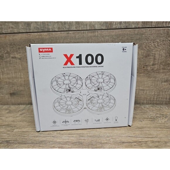 Syma X100 4 Channel Pressure Fixed Position Hovering Drone - New, Open Box - Picture 1 of 8